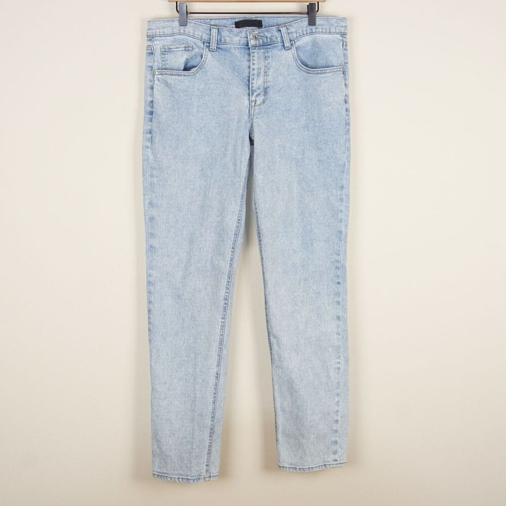 Rail Light Wash Blue Stretch Slim Jeans Mens Sz 34 x 32